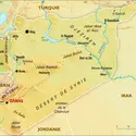 Syrie : carte physique - crédits : Encyclopædia Universalis France