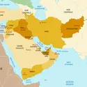 Moyen-Orient : carte politique - crédits : Encyclopædia Universalis France