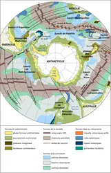 Océan Austral : tectonique et géomorphologie - crédits : Encyclopædia Universalis France