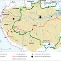 Amazonie : réseau hydrographique et villes - crédits : Encyclopædia Universalis France