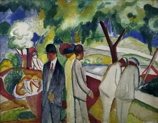 <it>Promeneurs</it>, A. Macke - crédits : AKG-images