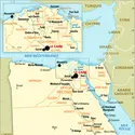 Égypte : carte administrative - crédits : Encyclopædia Universalis France