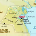 Koweït : carte physique - crédits : Encyclopædia Universalis France