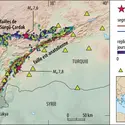 Carte détaillée de la zone des séismes ayant touché la Turquie et la Syrie en février 2023 - crédits : D. Melgar et al., dans Seismica mars 2023 ; CC BY 4.0 (traduction et modifications : EUF)