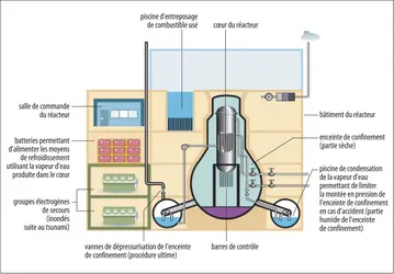 Schéma d'un réacteur à eau bouillante - crédits : Encyclopædia Universalis France