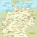Allemagne : carte administrative - crédits : Encyclopædia Universalis France