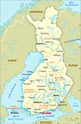 Finlande : carte administrative - crédits : Encyclopædia Universalis France