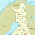 Finlande : carte administrative - crédits : Encyclopædia Universalis France