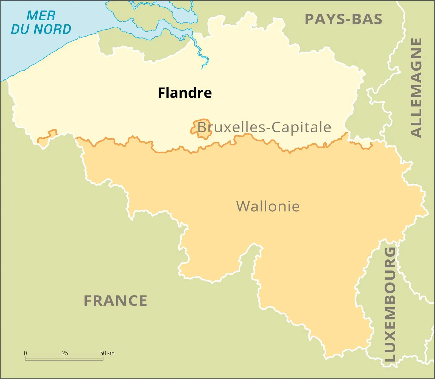 Flandre : carte de situation