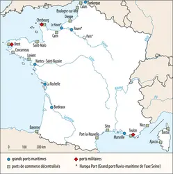 Grands ports français - crédits : Encyclopædia Universalis France