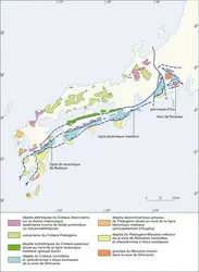 Faciès du Crétacé-Paléogène du Japon - crédits : Encyclopædia Universalis France