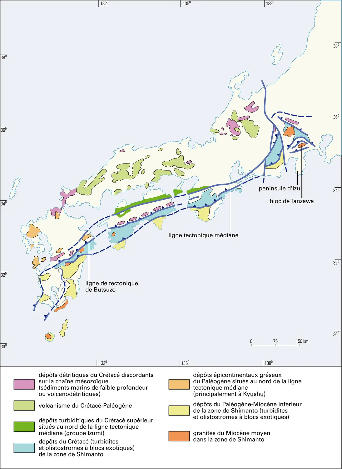 Faciès du Crétacé-Paléogène du Japon