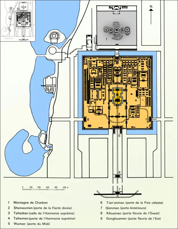 Plan de la Cité interdite de Pékin