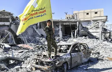 Reconquête de Raqqa, 2017 - crédits : Bulent Kilic/ AFP