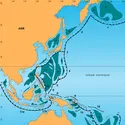 Ouest du Pacifique et du nord-est de l'océan Indien - crédits : Encyclopædia Universalis France
