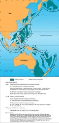 Ouest du Pacifique et du nord-est de l'océan Indien - crédits : Encyclopædia Universalis France