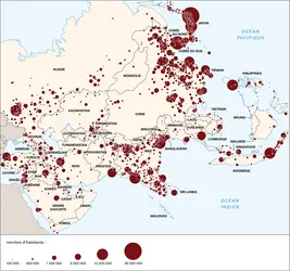 Asie : population - crédits : Encyclopædia Universalis France