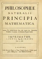 Page de titre des <em>Philosophiae naturalis principia mathematica </em> - crédits : Courtesy of The Smithsonian Institution 