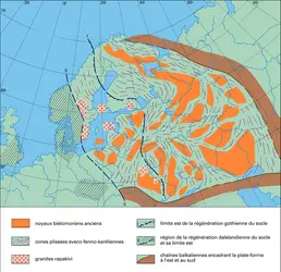 Plate-forme européenne : socle - crédits : Encyclopædia Universalis France