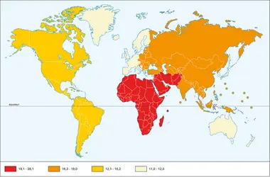 Sécurité routière : taux de mortalité - crédits : Encyclopædia Universalis France