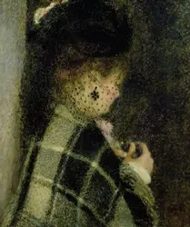 <it>Jeune Femme à la voilette</it>, A. Renoir - crédits :  Bridgeman Images 