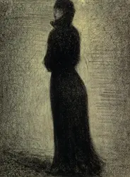 <it>La Dame en noir</it>, G. Seurat - crédits : A. Held/ AKG-images