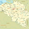 Belgique : carte administrative - crédits : Encyclopædia Universalis France